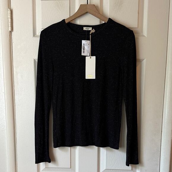 Dylan Shimmer Knit Crew Long Sleeve Shirt size medium NWT - Picture 2 of 6